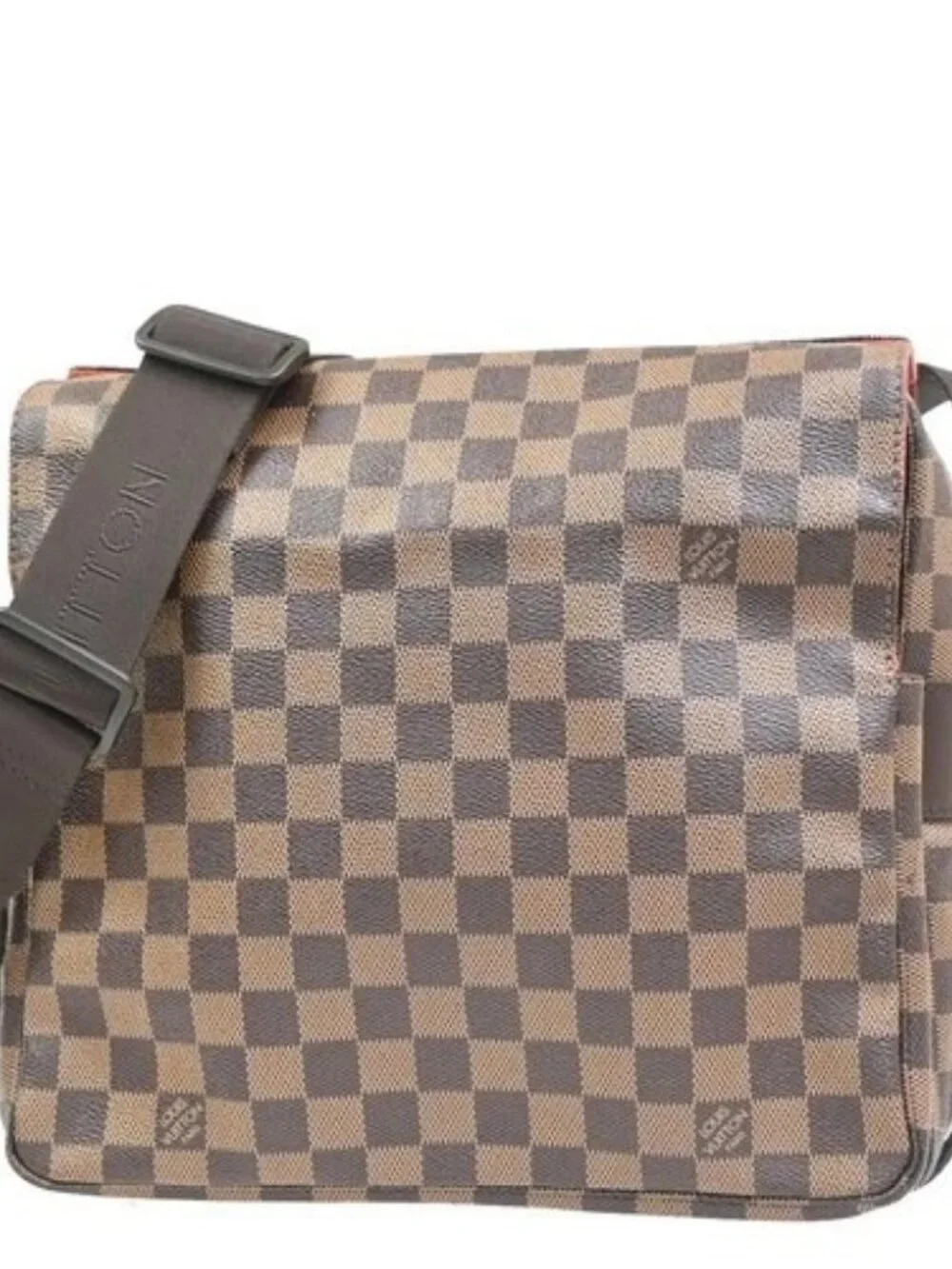 LOUIS VUITTON Naviglio Shoulder Bag Damier Ebene Leather Brown N45255 15YH939